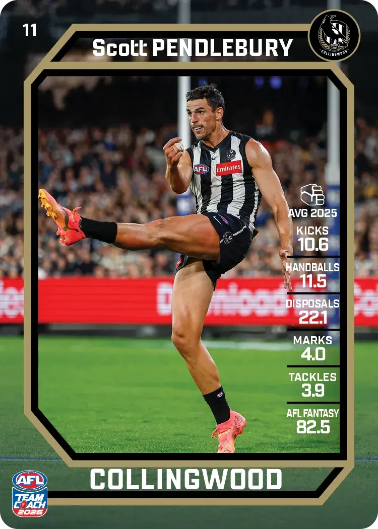 2026 Teamcoach AFL Base #11 Scott Pendlebury