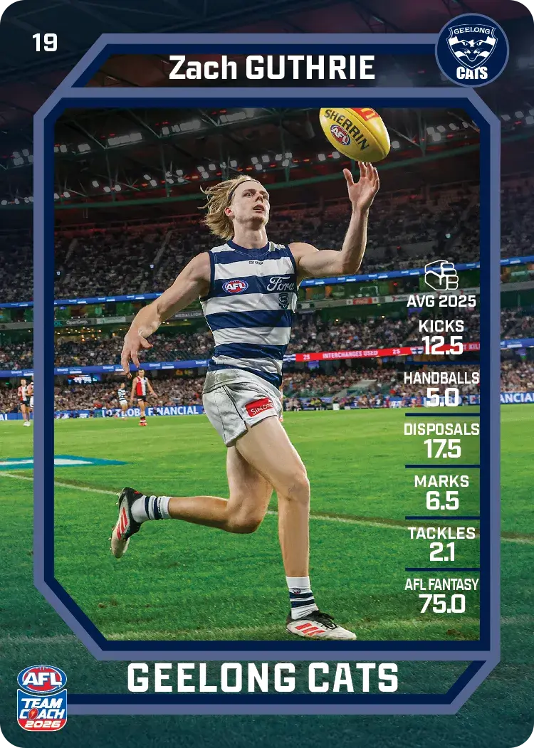 2026 Teamcoach AFL Base #19 Zach Guthrie