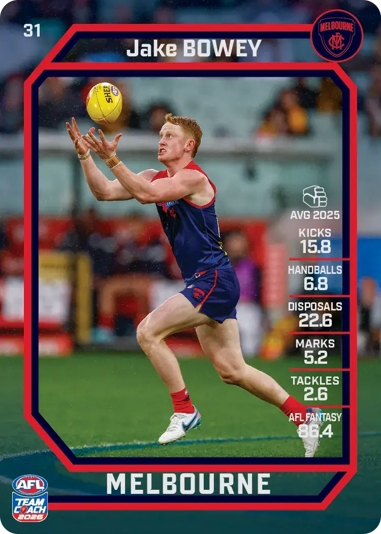 2026 Teamcoach AFL Base #31 Jake Bowey