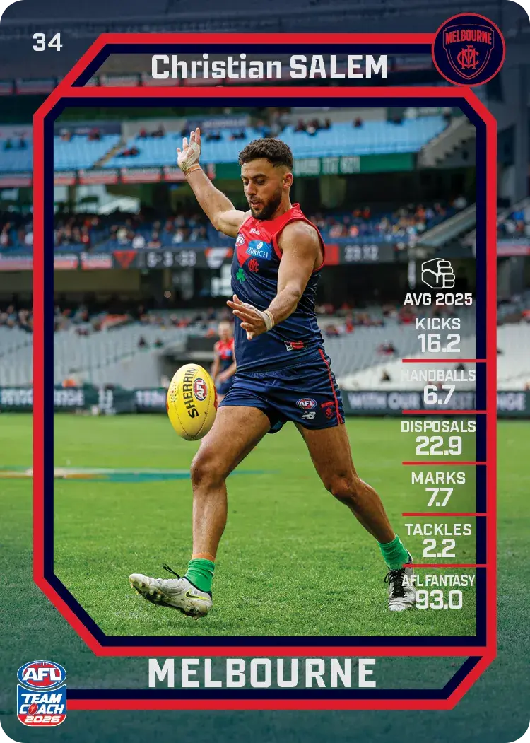 2026 Teamcoach AFL Base #34 Christian Salem