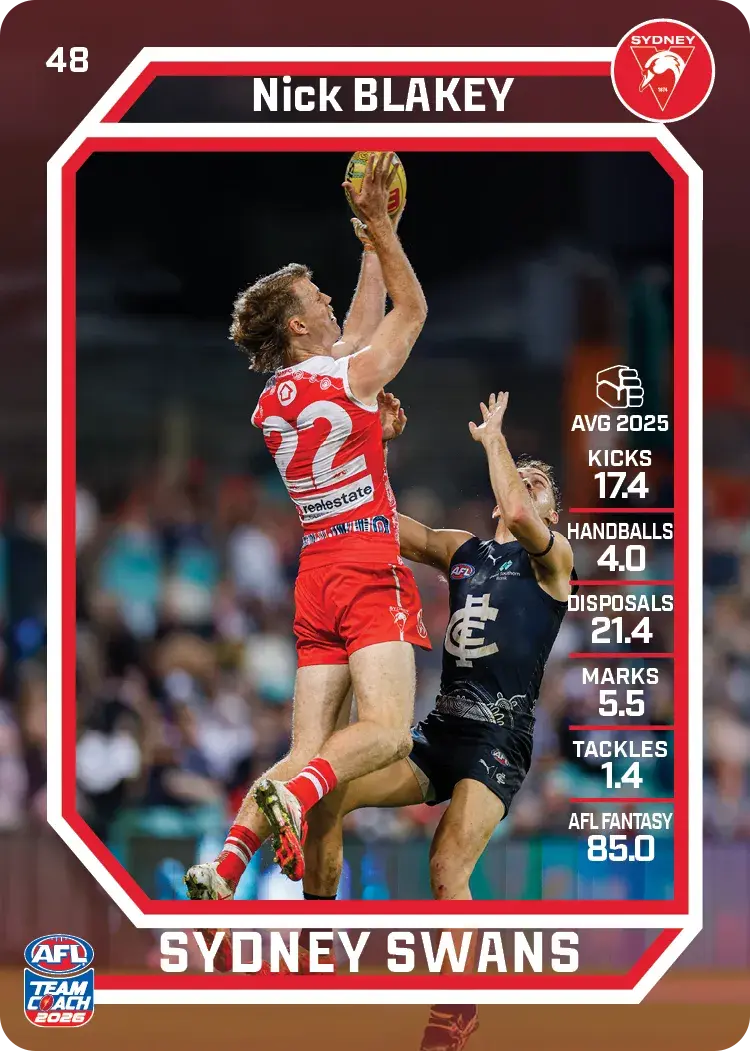 2026 Teamcoach AFL Base #48 Nick Blakey