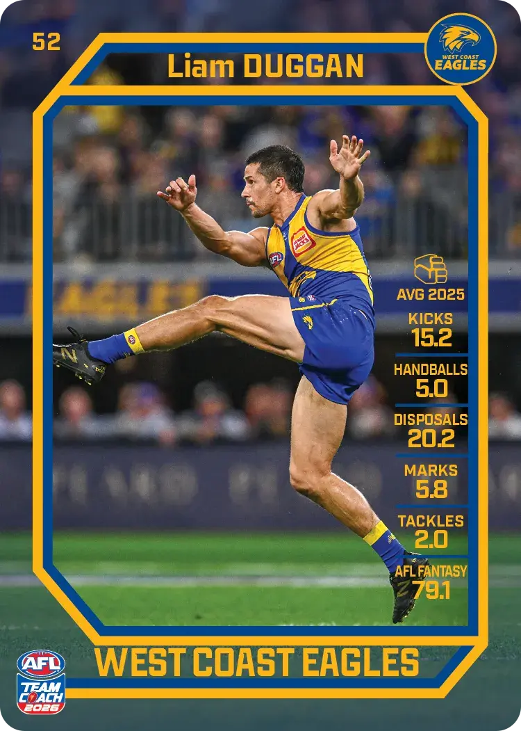 2026 Teamcoach AFL Base #52 Liam Duggan