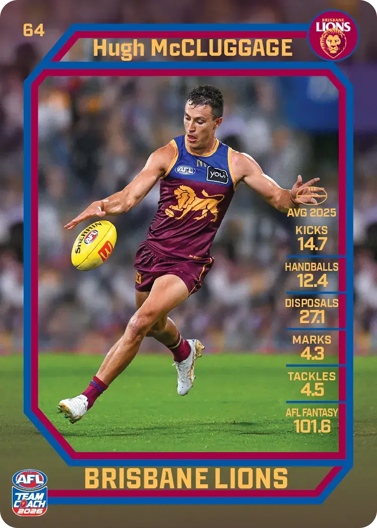 2026 Teamcoach AFL Base #64 Hugh McCluggage