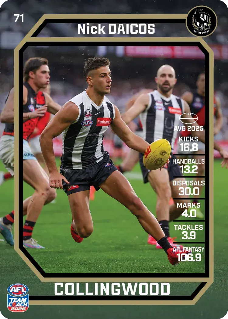 2026 Teamcoach AFL Base #71 Nick Daicos