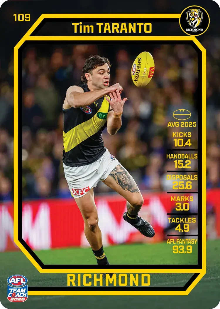 2026 Teamcoach AFL Base #109 Tim Taranto