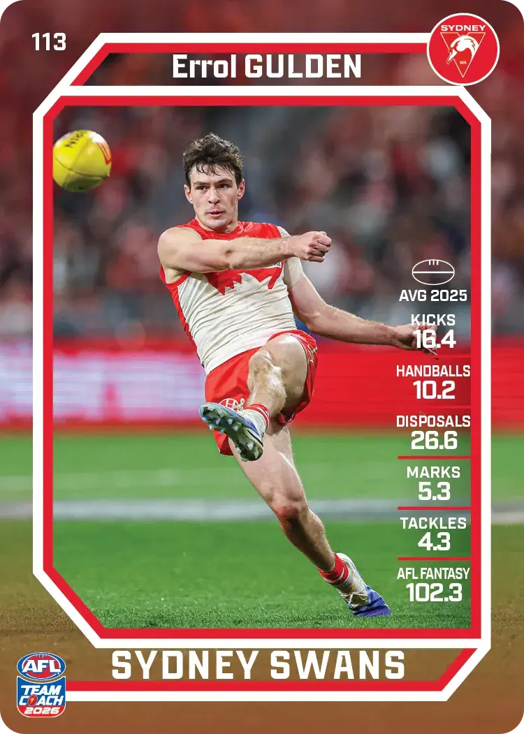 2026 Teamcoach AFL Base #113 Errol Gulden