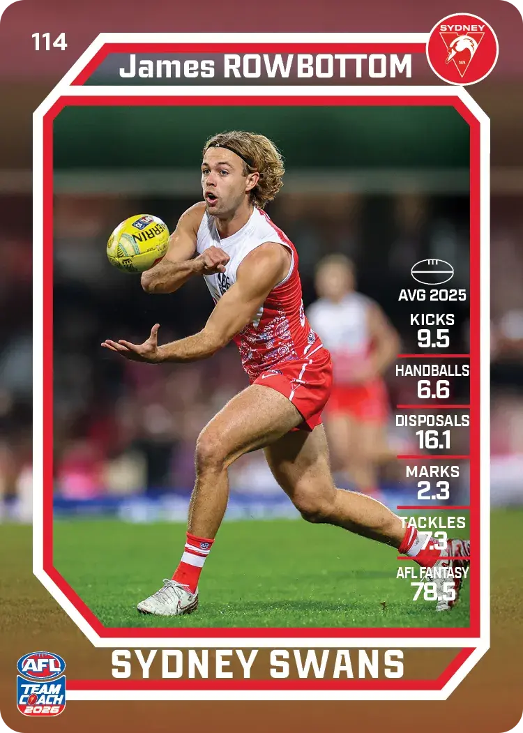 2026 Teamcoach AFL Base #114 James Rowbottom