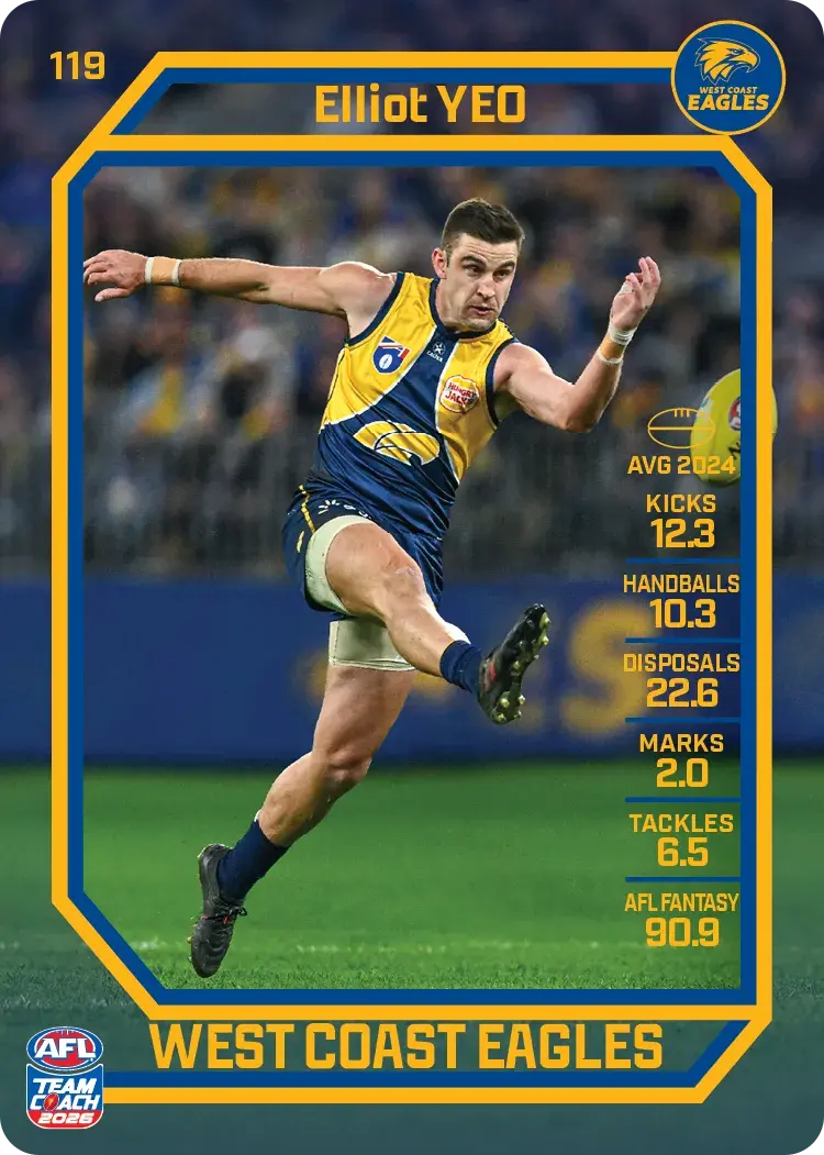 2026 Teamcoach AFL Base #119 Elliot Yeo