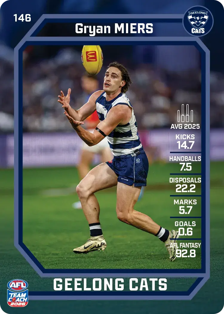 2026 Teamcoach AFL Base #146 Gryan Miers