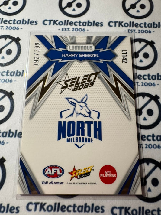2025 AFL Footy Stars Luminous Harry Sheezel Thunderbolt GOLD #392/399 Kangaroos