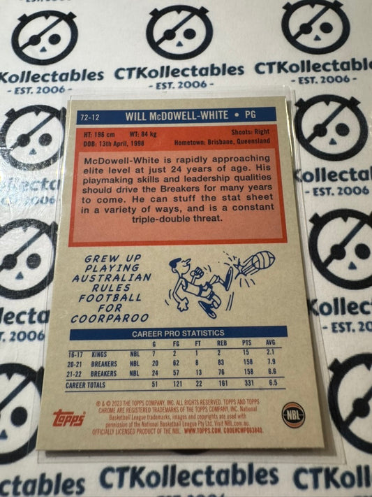 2022-23 Topps NBL Chrome Will McDowell-White 1972 Refractor #72-12 Breakers