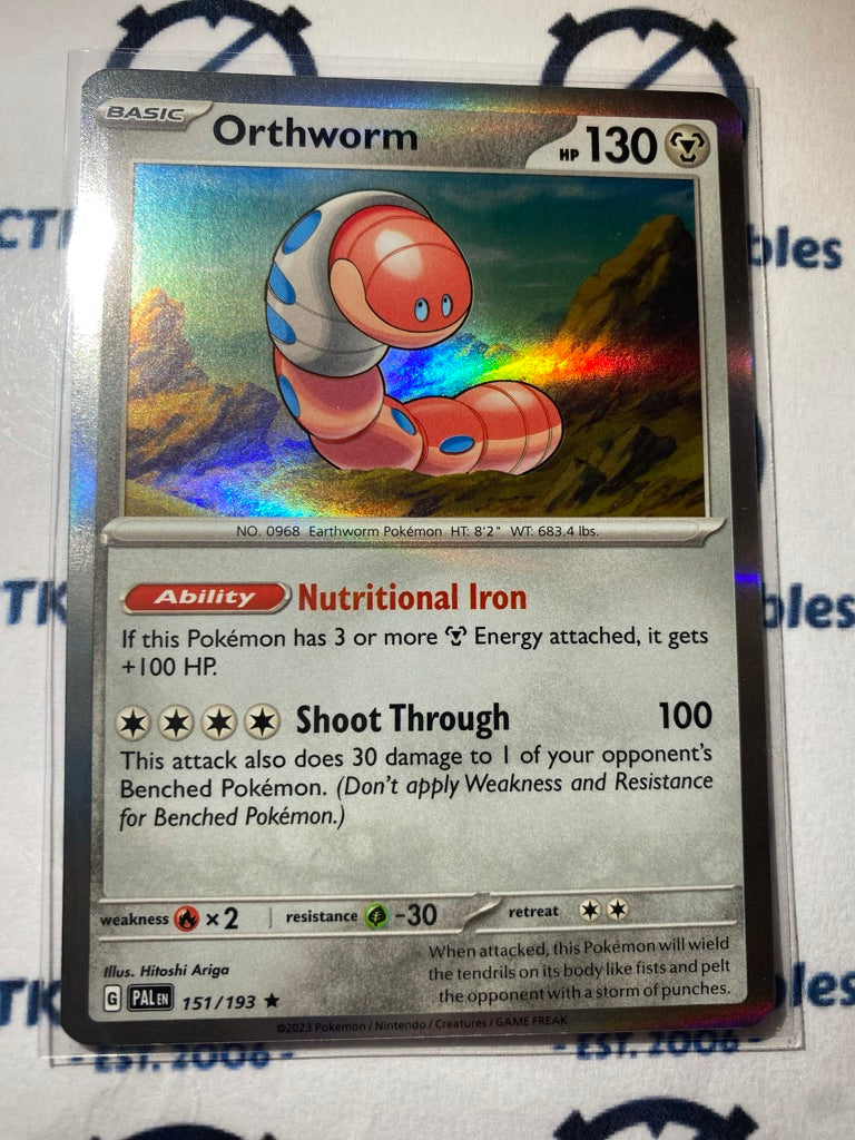 Orthworm Holo Rare #151/193 2023 Paldea Evolved Pokemon Card