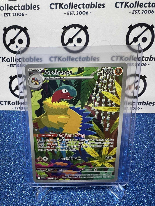 ARCHEOPS ILLUSTRATION RARE SCARLET & VIOLET WHITE FLARE #132/086 POKEMON CARD