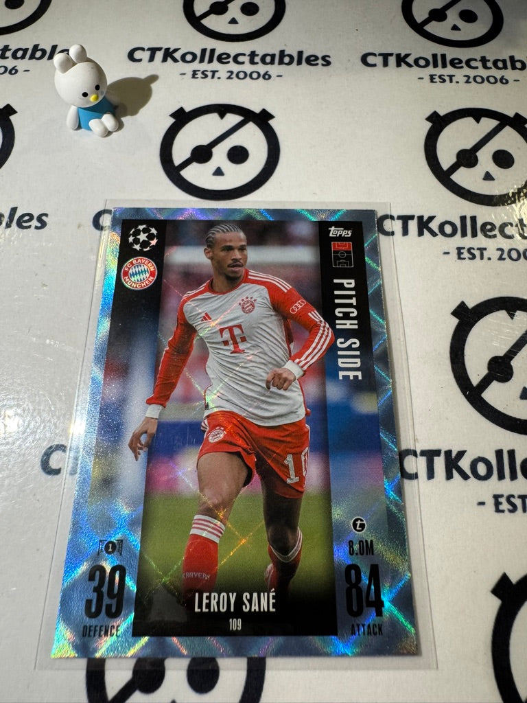 2023-24 TOPPS MATCH ATTAX LEROY SANE CRYSTAL BLUE 109
