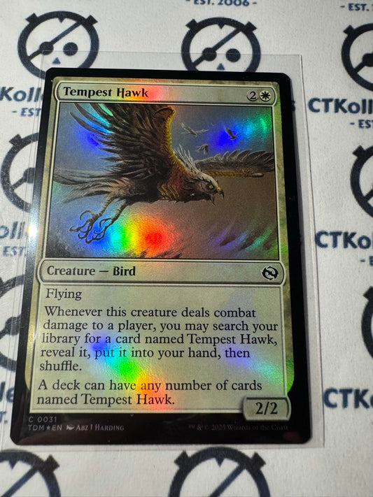 Magic The Gathering Tarkir Dragonstorm Tempest Hawk FOIL 0031