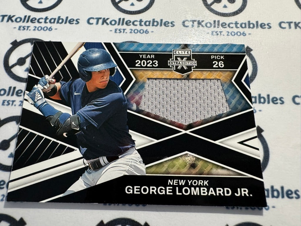 2023 Panini Baseball Elite Extra George Lombard Jr First Round Materials FR-GLJ