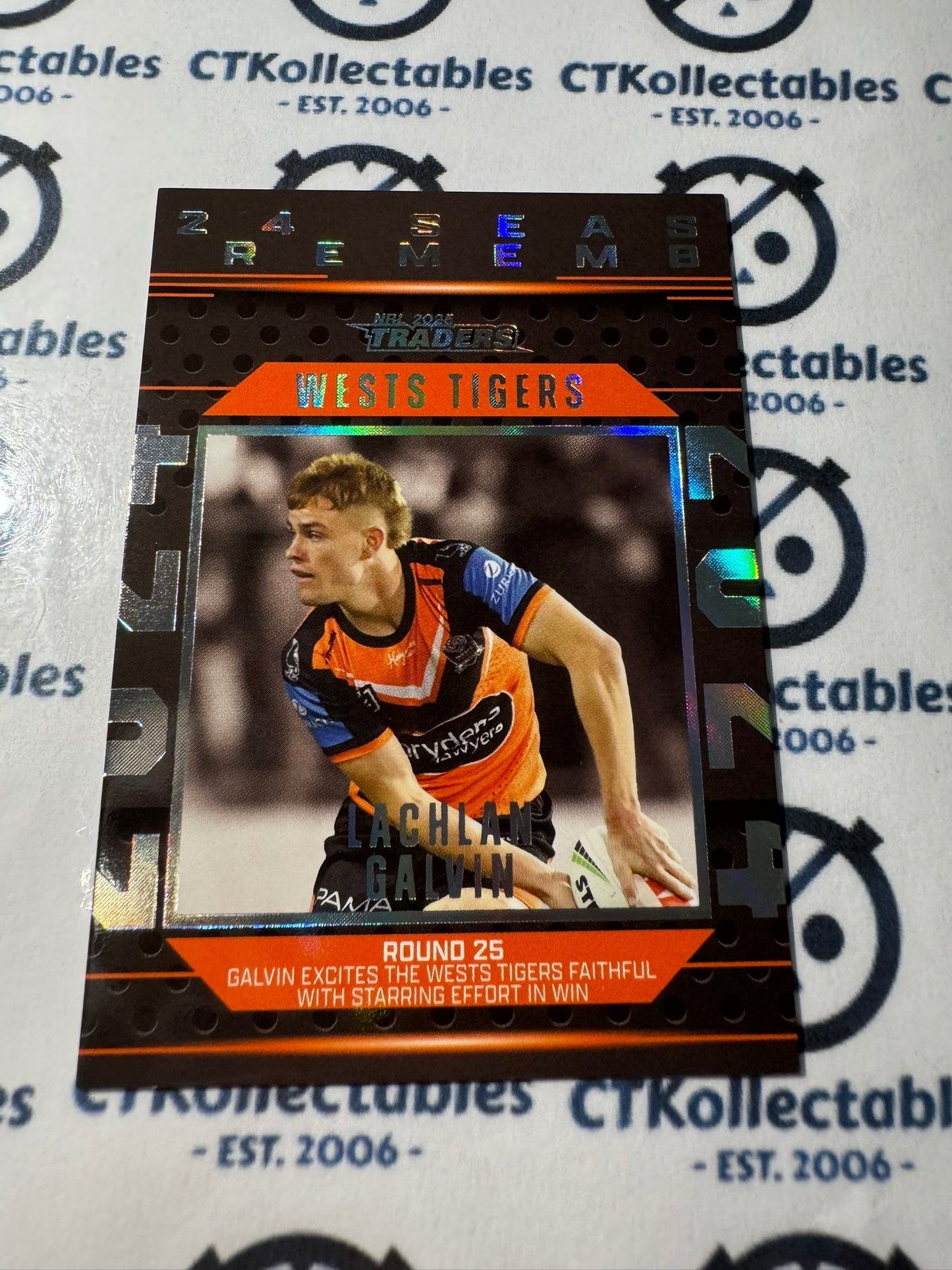 2025 NRL Traders Season To Remember SR 50 / 51 WESTS TIGERS LACHLAN GALVIN