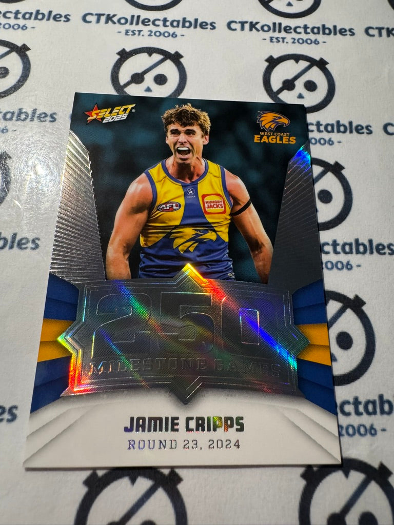 2025 AFL Footy Stars Milestone Jamie Cripps MG100 Eagles