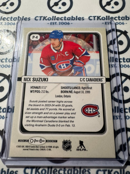 2024-25 O-Pee-Chee Hockey Premier P-4 Nick Suzuki, Montreal Canadiens