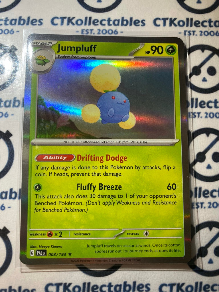 Jumpluff Holo Rare #003/193 2023 Paldea Evolved Pokemon Card CTKollectables Jumpluff Holo Rare #003/193 2023 Paldea Evolved Pokemon Card CTKollectables