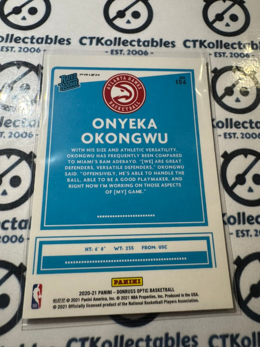 2020-21 NBA Donruss Optic Onyeka Okongwu Rated Rookie Purple Prizm #156 Hawks