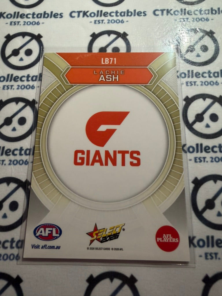 2026 Select AFL Footy Stars Luminous LB71 Lachie Ash Giants