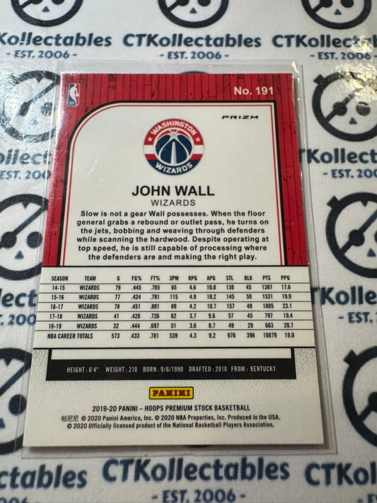 2019-20 NBA Panini Hoops Premium John Wall Purple Disco Prizm #191 Wizards