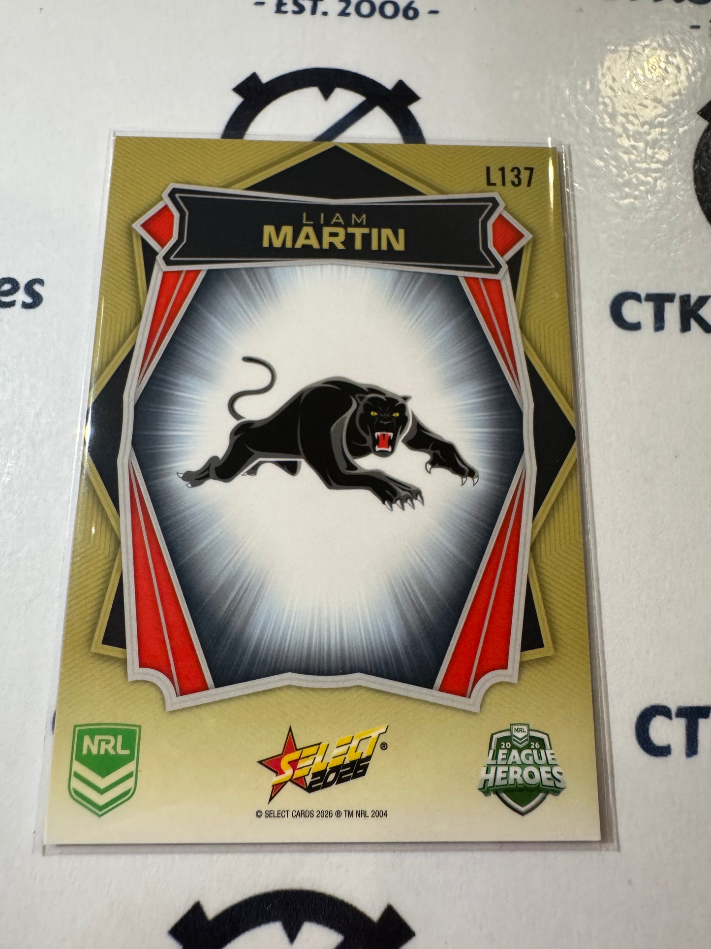 2026 Select NRL League Heroes Luminous Base #L137 Liam Martin Panthers