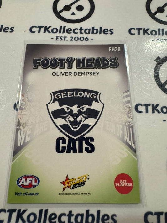 2025 AFL Footy Stars Footy Heads Oliver Dempsey FH39 Cats