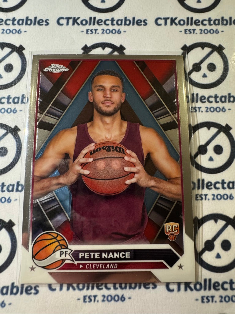 2023/24 Topps NBA Chrome Pete Nance rookie card RC #144