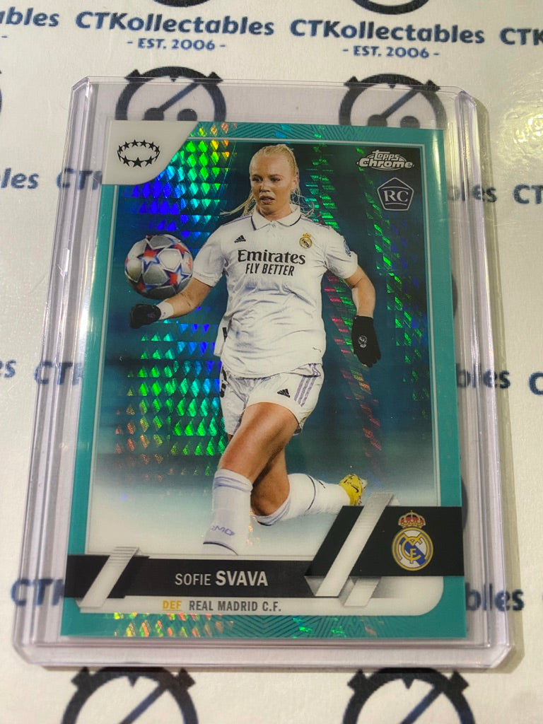 2022-23 Topps Chrome UEFA Women’s Sofie Svava RC Aqua Prism #19