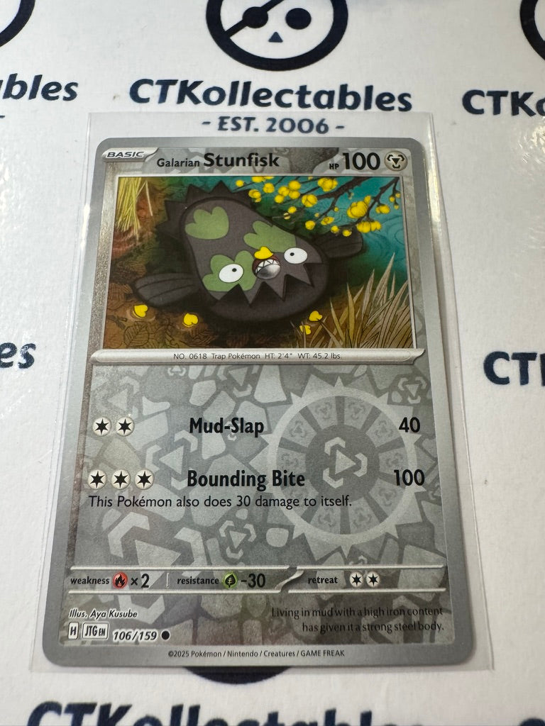 Galarian Stunkfisk Reverse Holo #106/159 Journey Together Pokemon Card TCG