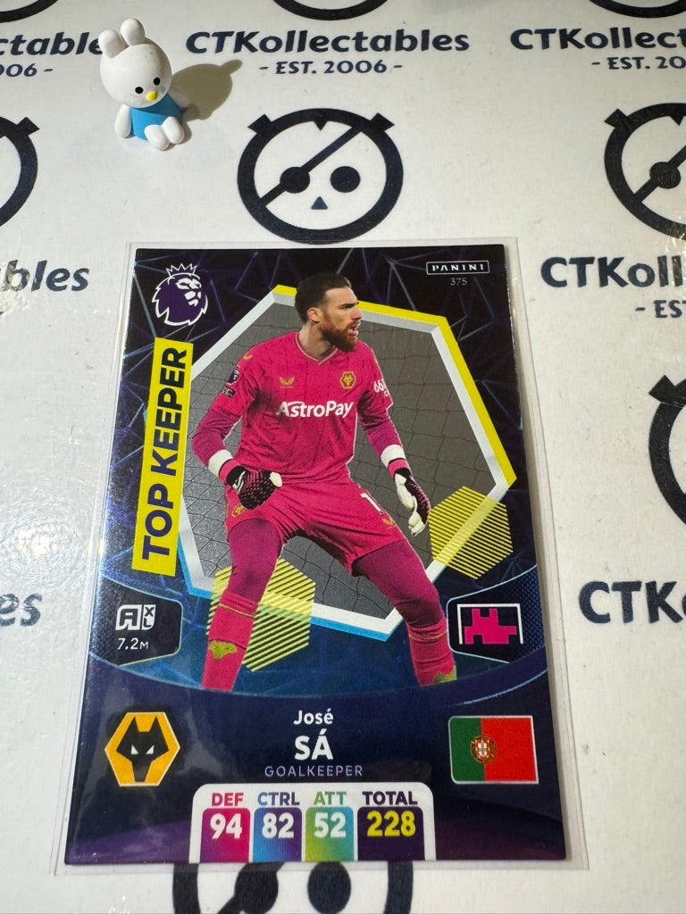 2024 PANINI ADRENALIN XL JOSE SA #375 TOP KEEPER EPL SOCCER CARD