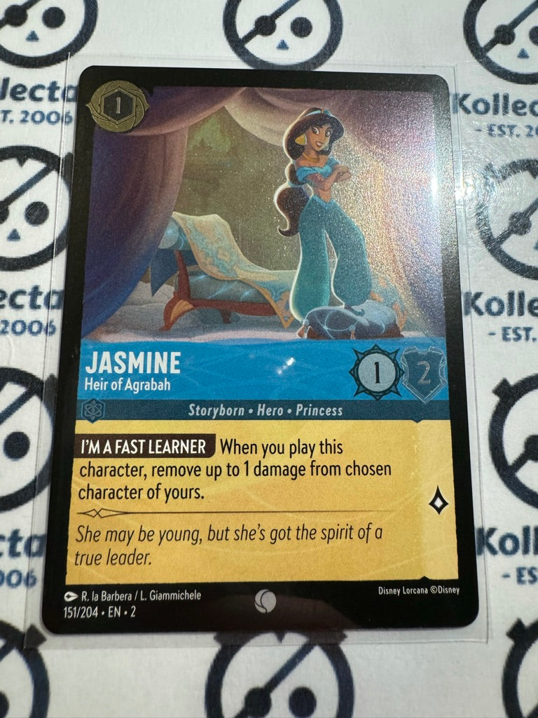 2024 Disney Lorcana Floodborn COLD FOIL #151/204 Jasmine, Heir of Agrabah
