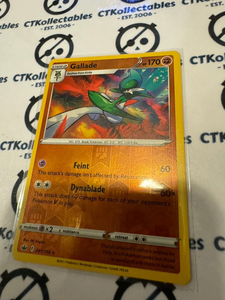 Gallade Reverse Holo #081/198 Pokemon Card Chilling Reign