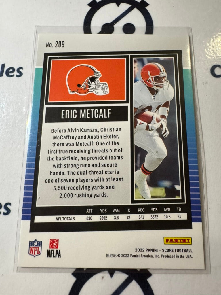 2022 NFL Panini Score Ellipse #209 Eric Metcalf #067/299 Browns