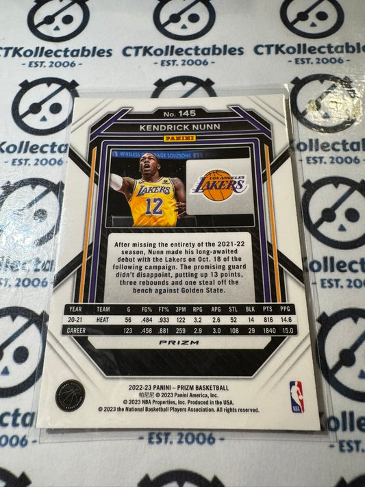 2022/23 Panini NBA Prizm Kendrick Nunn Cracked Ice Prizm #145 Lakers