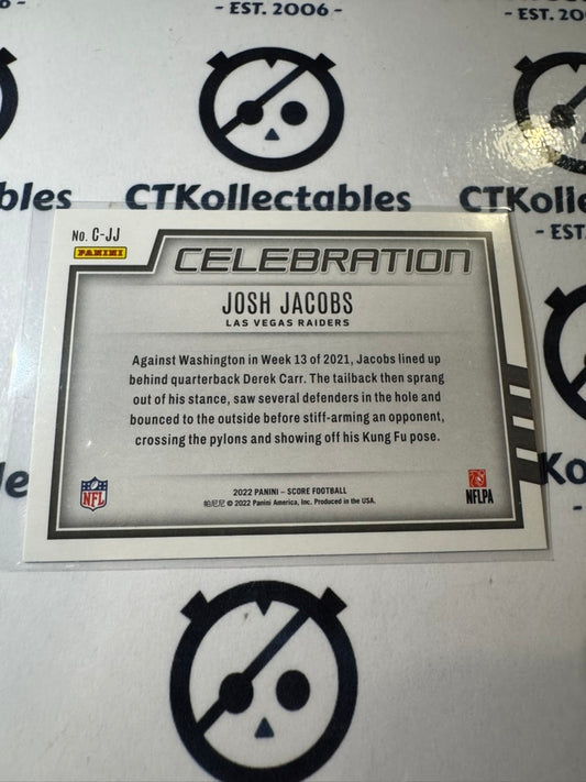 2022 NFL Panini Score Celebration #C-JJ Josh Jacobs Raiders