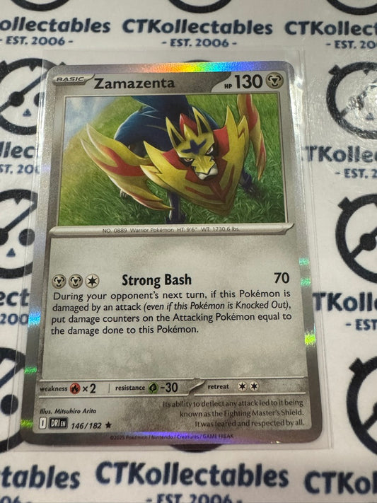 Zamazenta Holo Rare #146/182  Scarlet & Violet Destined Rivals Pokemon