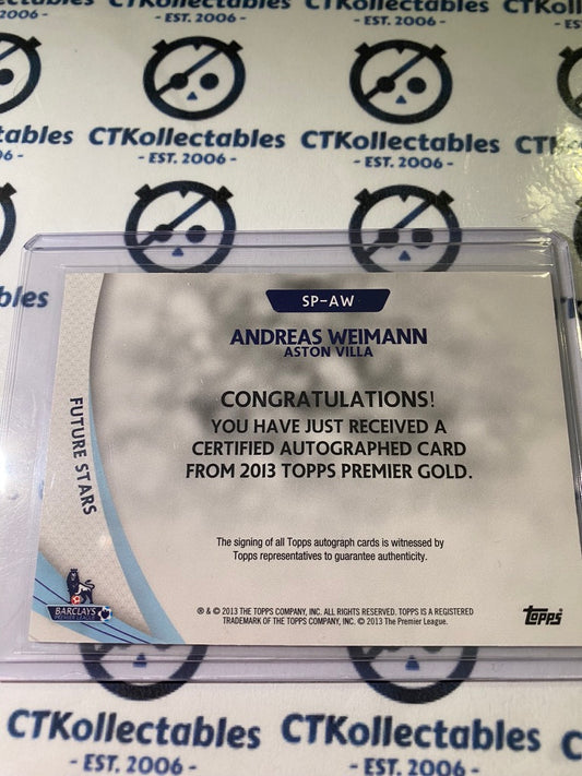 2013 Topps Premier Gold Andreas Weimann Future Star Auto #SP-AW