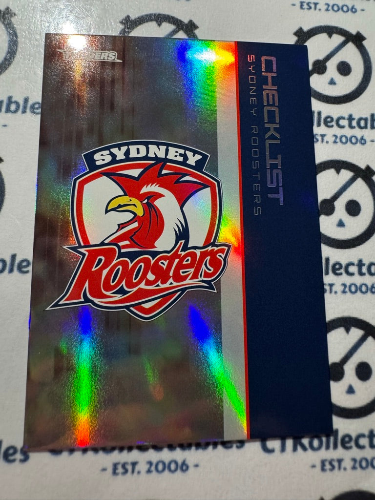 2025 NRL Traders Silver Parallel PS 127 ROOSTERS CHECKLIST