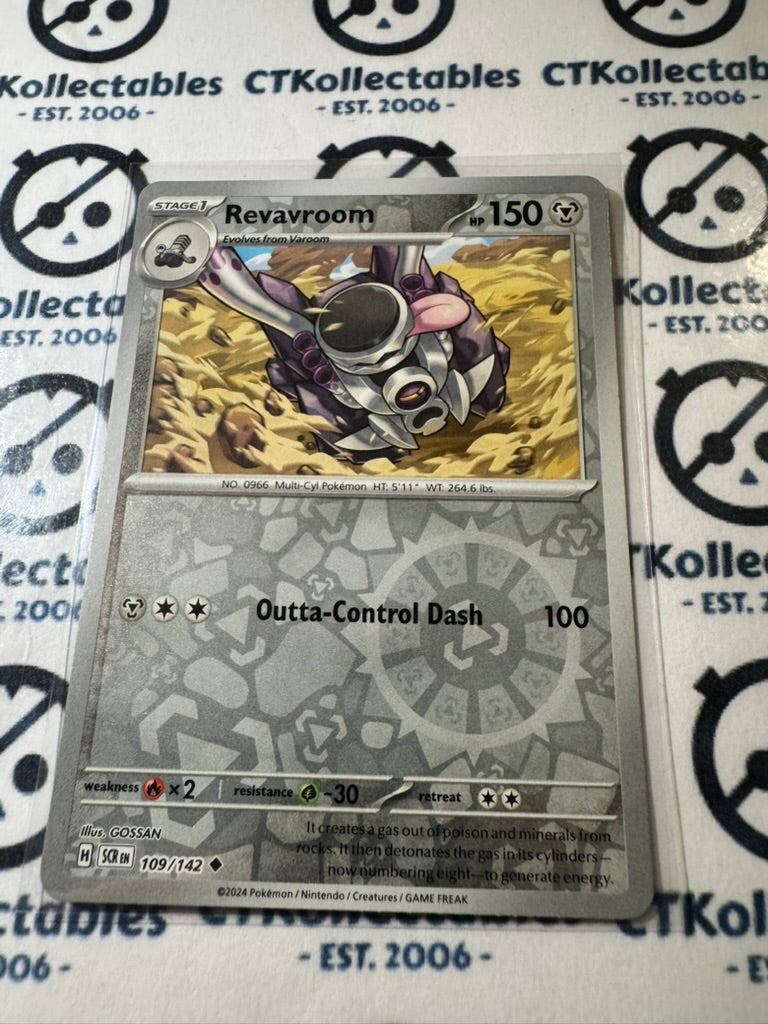 Revavroom Reverse Holo #109/142 Stellar Crown Scarlet & Violet Pokemon