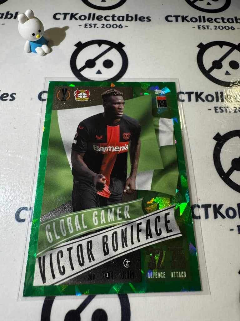 2023-24 TOPPS MATCH ATTAX GLOBAL GAMER VICTOR BONIFACE EMERALD #209