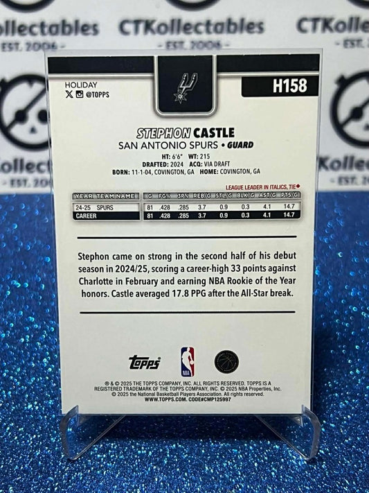 2025-26 Topps Holiday NBA #H158 Stephon Castle San Antonio Spurs