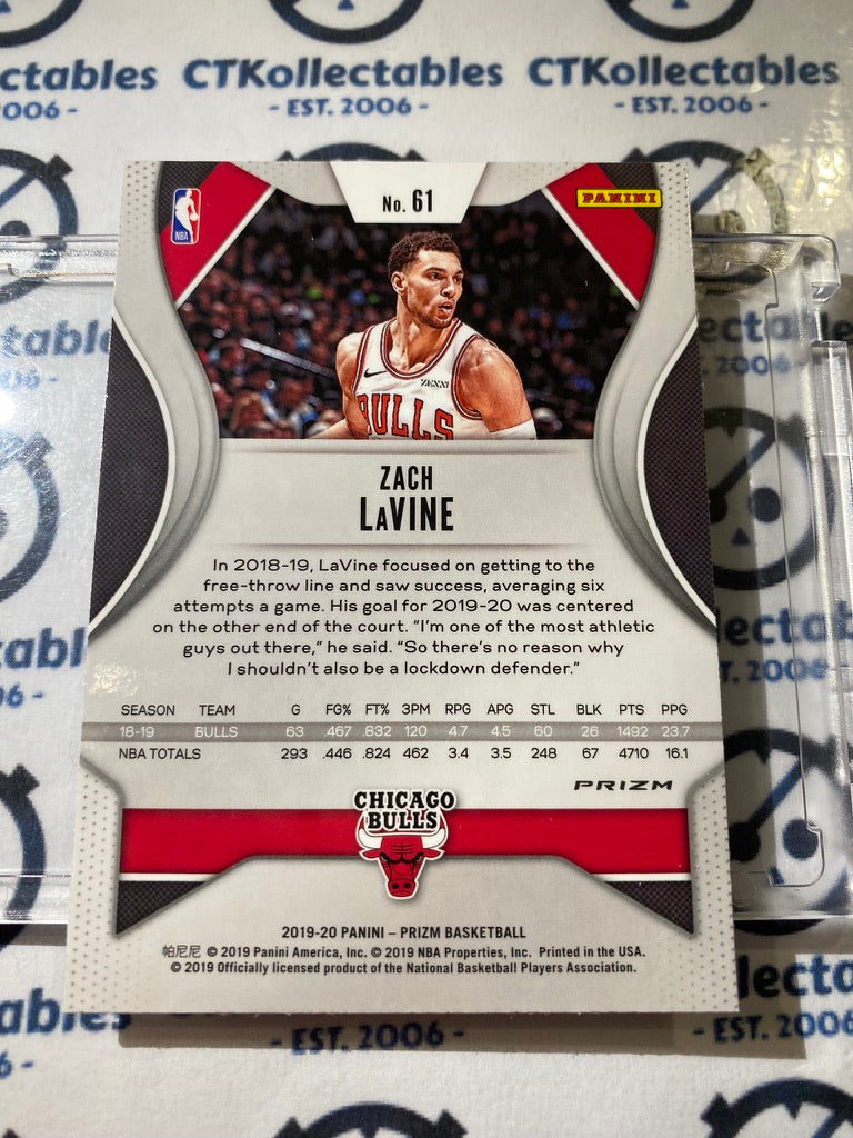 2019-20 NBA Prizm Zach Lavine Silver Prizm #61 Bulls
