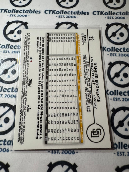 2024 Topps Chrome Baseball Xander Bogaerts Prism Refractor #32 Padres