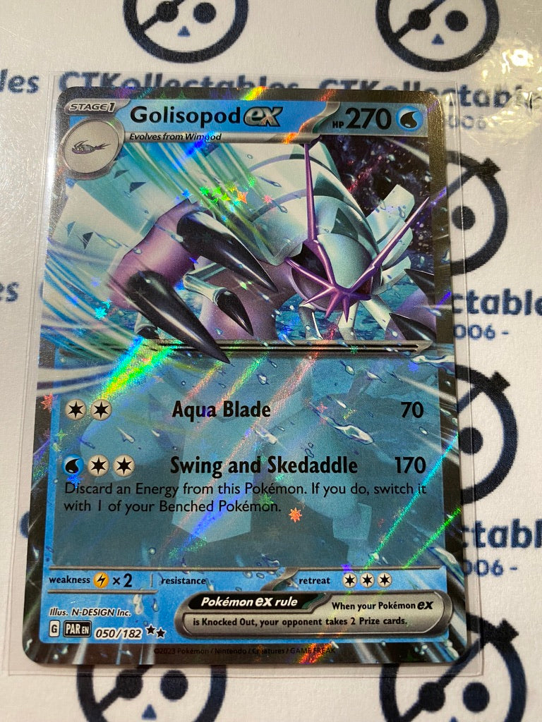 Golisopod EX Ultra Rare #050/182 2023 Paradox Rift Pokmon TCG CTKollectables Golisopod EX Ultra Rare #050/182 2023 Paradox Rift Pokmon TCG CTKollectables