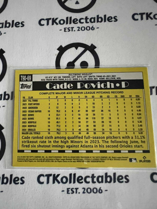 2025 Topps Series 1 Baseball Cade Povich Rookie RC T90-69 35th Anniversary