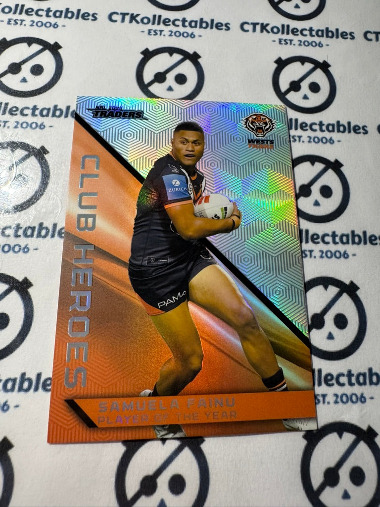 2025 NRL Traders CLUB HEROES CH 42 / 44 WESTS TIGERS SAMUELA FAINU