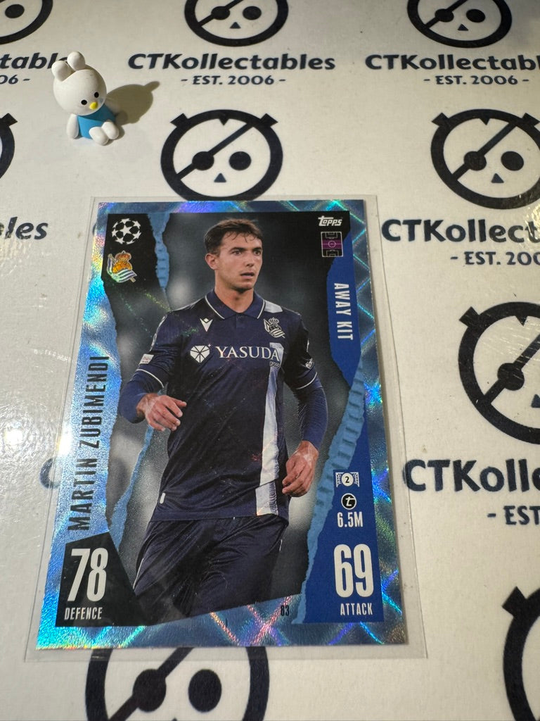 2023-24 TOPPS MATCH ATTAX MARTIN ZUBIMENDI CRYSTAL BLUE #83